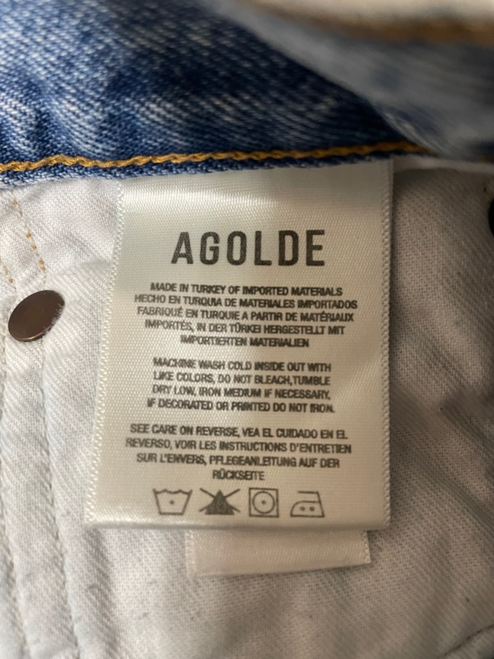 Agolde Parker Vintage Cut-Off Jean Shorts size 28 - Picture 7 of 13